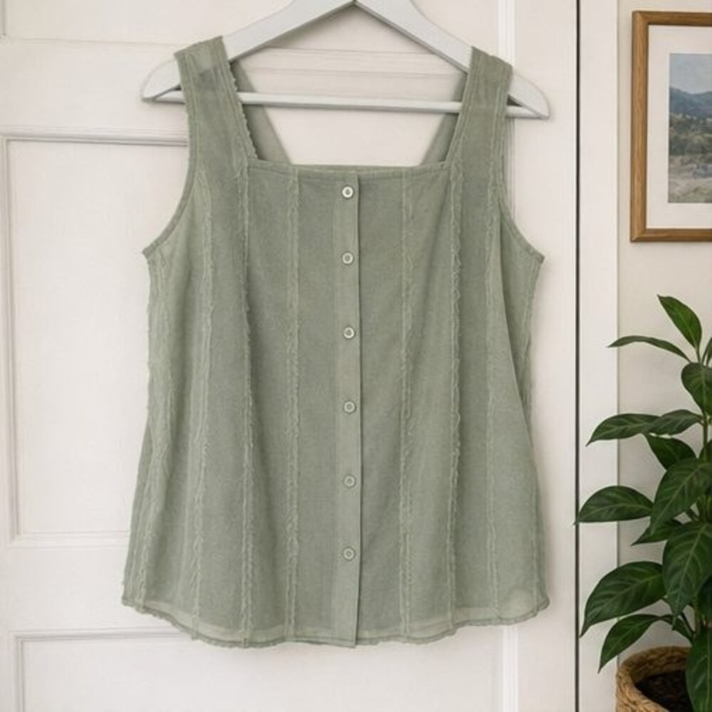 Sage Tie Neck Blouse